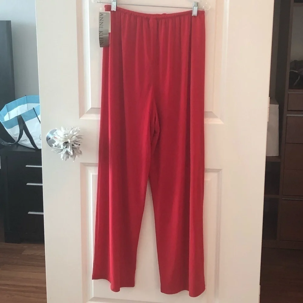 NWT Anne Klein Red Beach Coverup pants